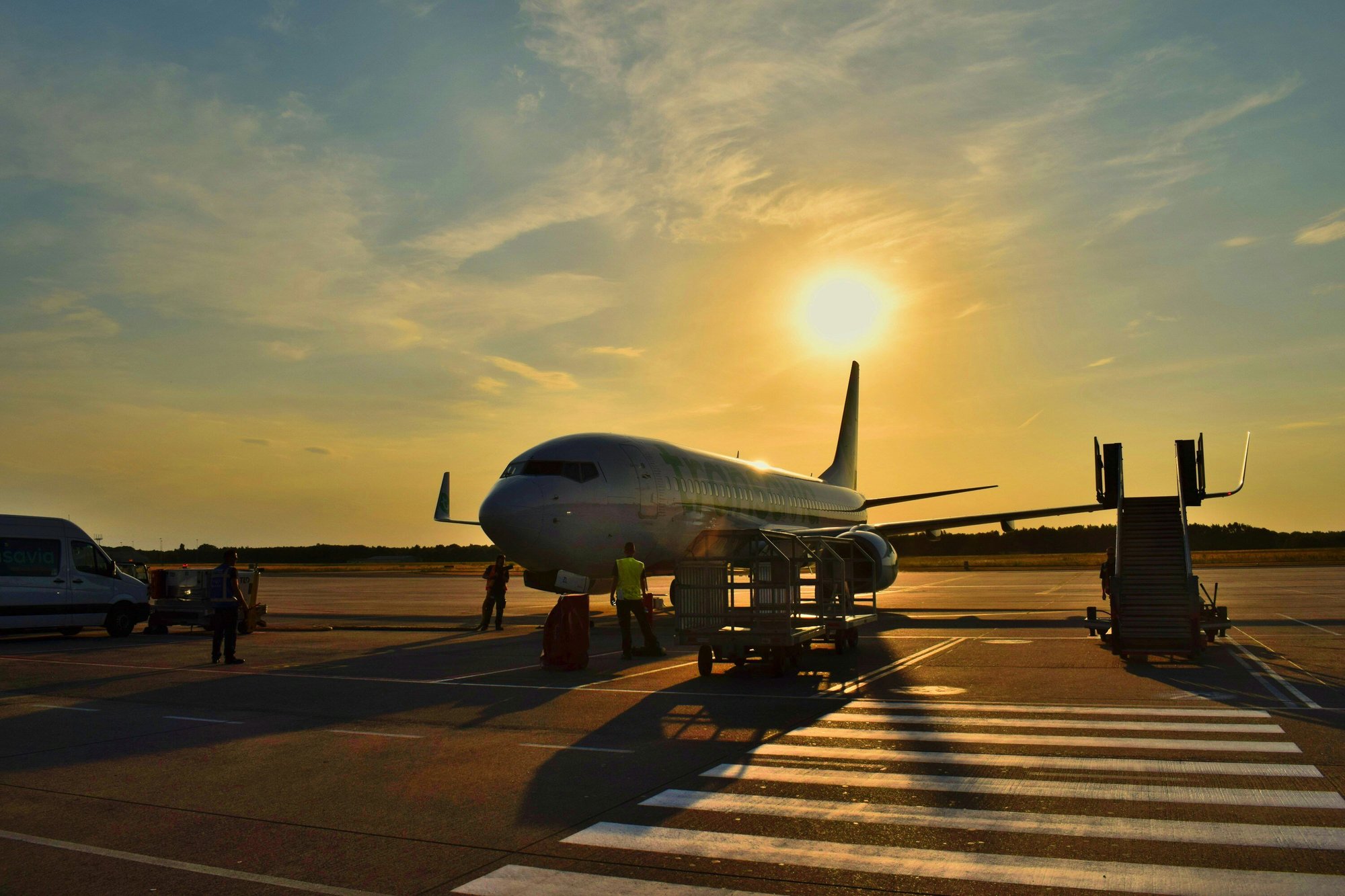 Airplane at Sunset